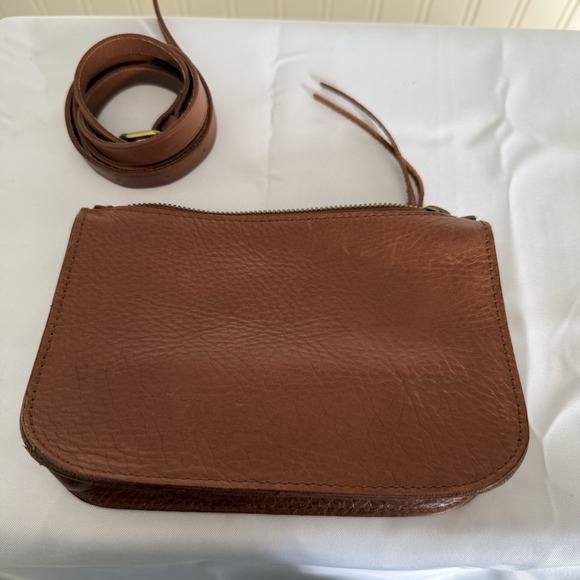 Madewell Handbags - Madewell The Simple Pouch Belt Bag Brown Leather Sling Bag Purse Fanny Pack